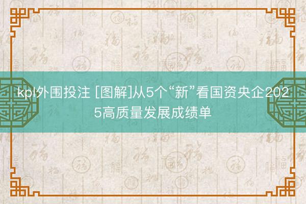 kpl外围投注 [图解]从5个“新”看国资央企2025高质量发展成绩单