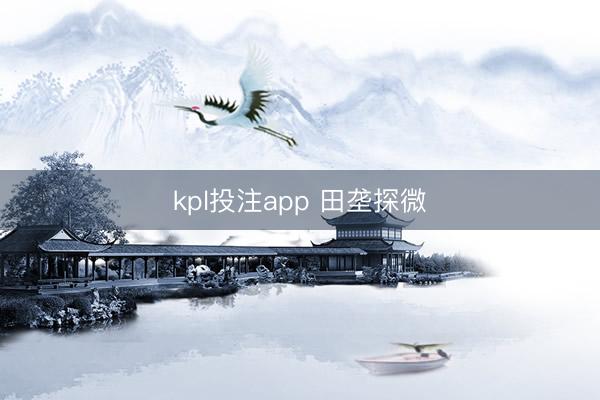 kpl投注app 田垄探微