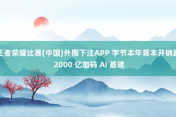 王者荣耀比赛(中国)外围下注APP 字节本年景本开销超 2000 亿加码 AI 基建