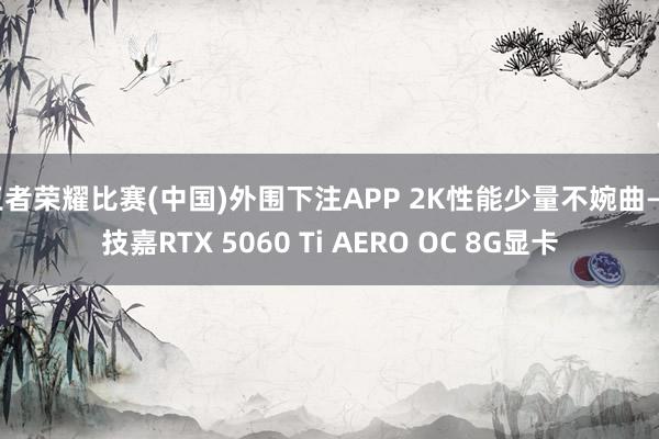 王者荣耀比赛(中国)外围下注APP 2K性能少量不婉曲——技嘉RTX 5060 Ti AERO OC 8G显卡