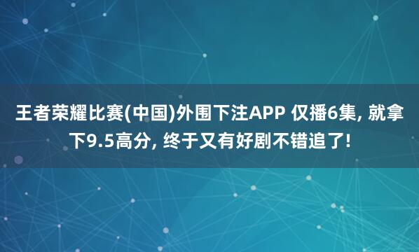 王者荣耀比赛(中国)外围下注APP 仅播6集， 就拿下9.5高分， 终于又有好剧不错追了!