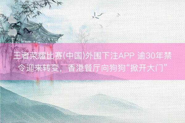 王者荣耀比赛(中国)外围下注APP 逾30年禁令迎来转变，香港餐厅向狗狗“掀开大门”