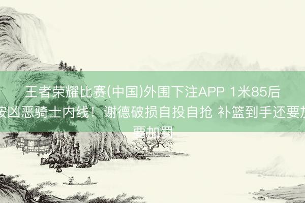 王者荣耀比赛(中国)外围下注APP 1米85后卫按凶恶骑士内线！谢德破损自投自抢 补篮到手还要加罚