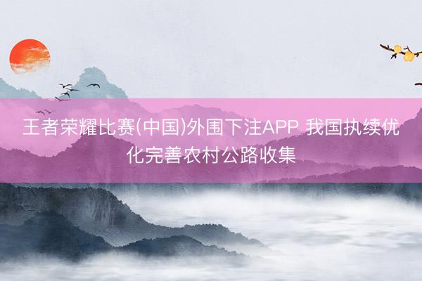 王者荣耀比赛(中国)外围下注APP 我国执续优化完善农村公路收集