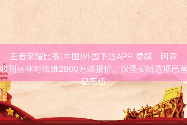 王者荣耀比赛(中国)外围下注APP 德媒:阿森纳收到丛林对法维2800万欧报价,汉堡买断选项已落伍