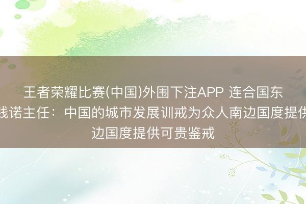 王者荣耀比赛(中国)外围下注APP 连合国东谈主居署践诺主任:中国的城市发展训戒为众人南边国度提供可贵鉴戒