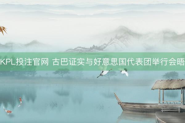 KPL投注官网 古巴证实与好意思国代表团举行会晤
