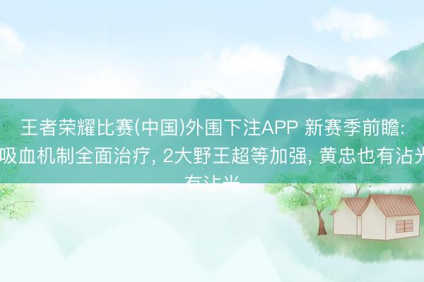 王者荣耀比赛(中国)外围下注APP 新赛季前瞻: 吸血机制全面治疗， 2大野王超等加强， 黄忠也有沾光